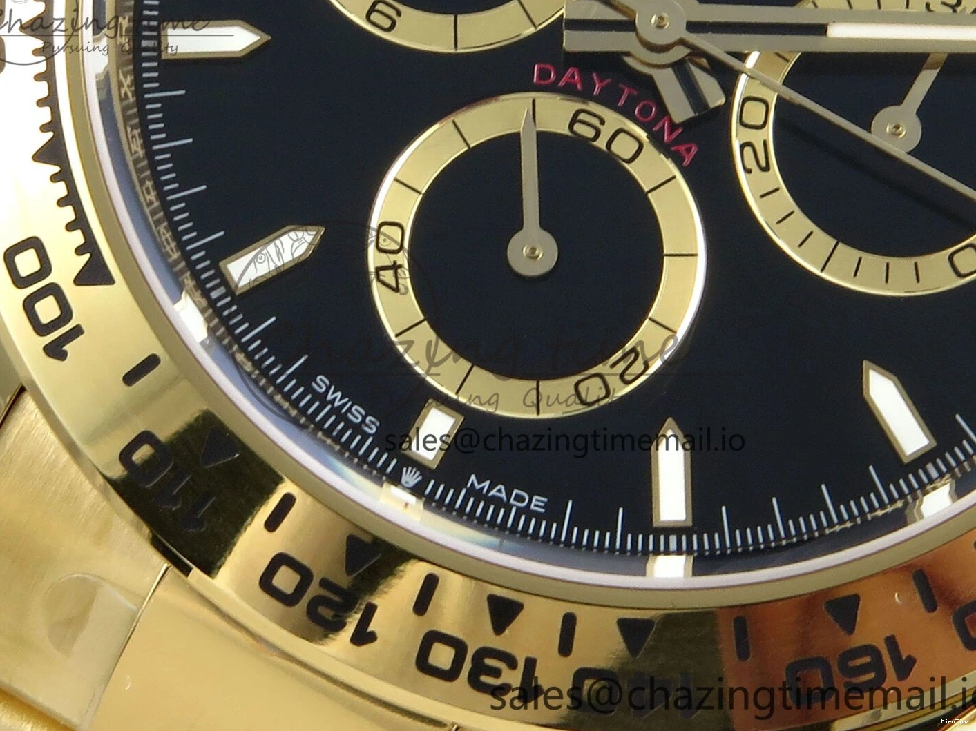 MiroTime 0305 TimelessDesign Daytona 126508 APSF 1:1 Best Edition Black Dial on YG Braclet SH 742